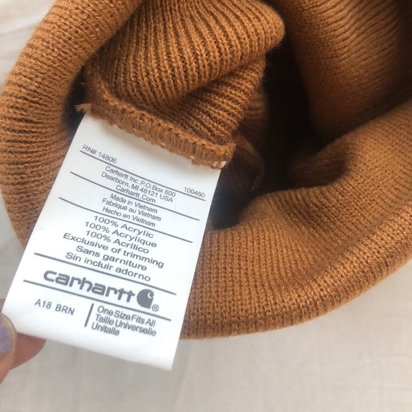 - Carhartt Brown Beanie Hat cap Brand *New - Picture 5 of 5